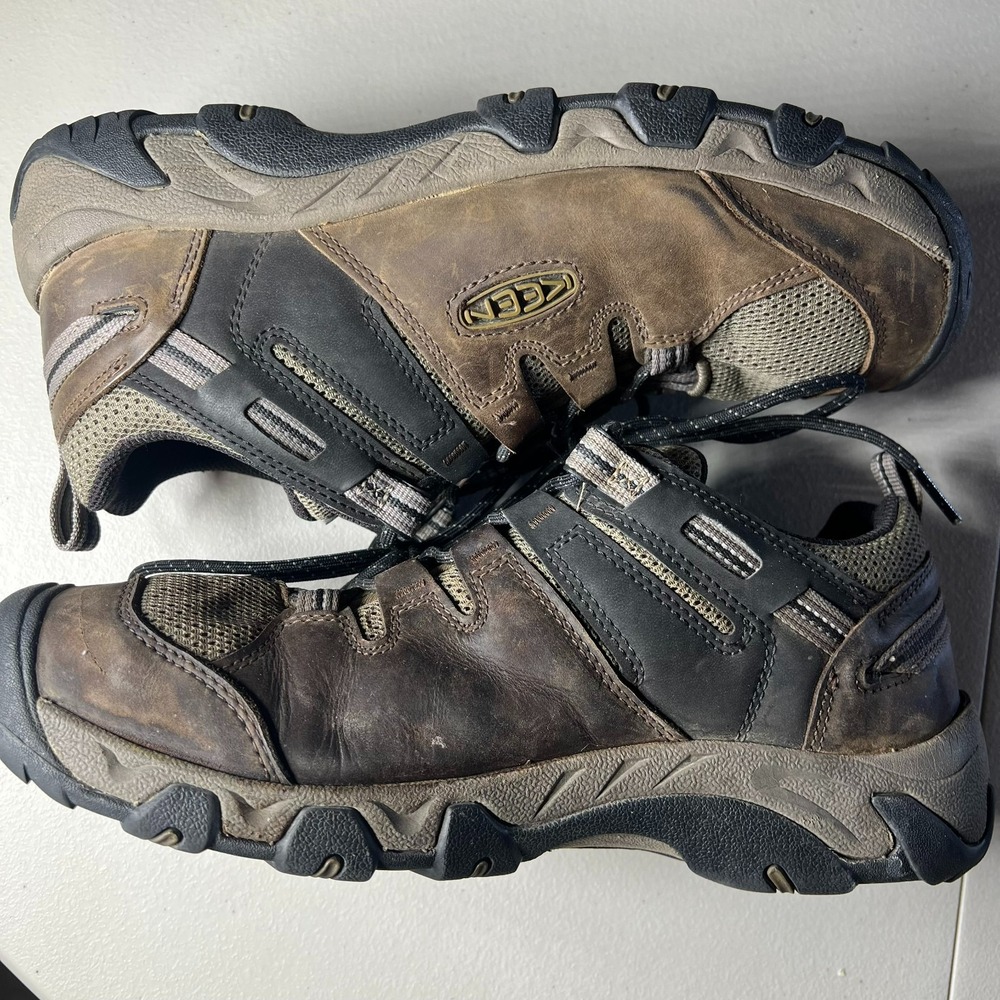 KEEN 1022746 Targhee II Low Mens Size 12 M Brown Leather Trail Hiking Shoes